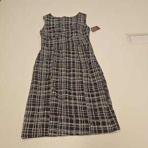 NWT [SIZE 6] Merona Black White Grid Sheath Dress